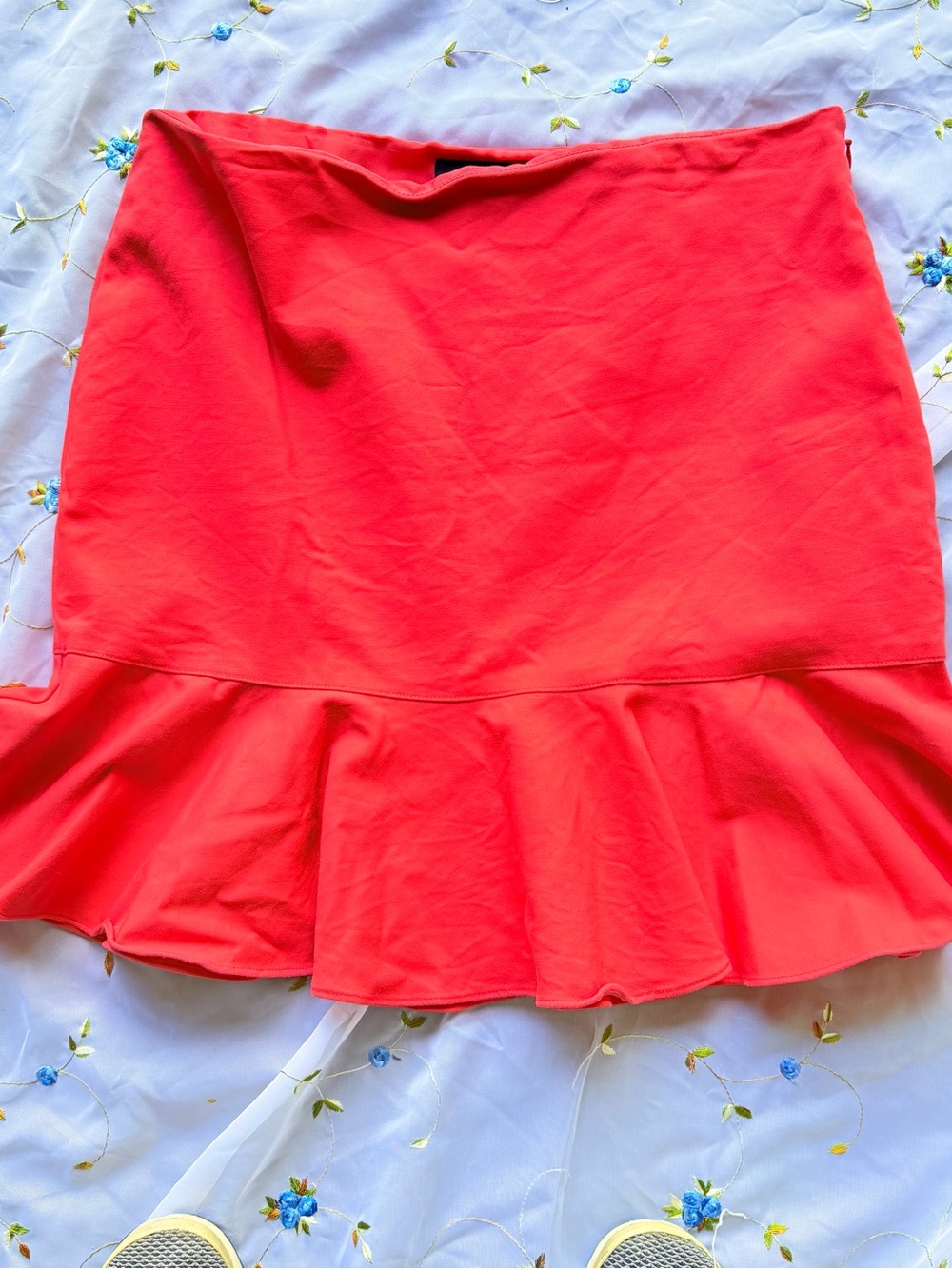 Polo Ralph Lauren Coral Colored Ruffled Hem Women's Skirt